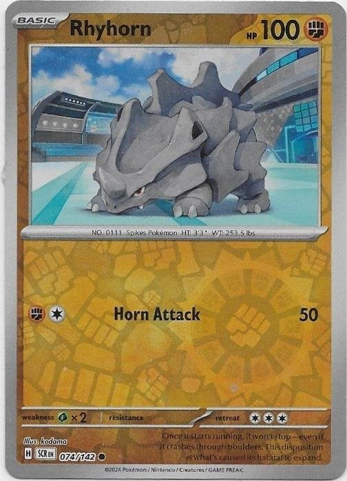 Stellar Crown,  Rhyhorn [reverse] 74/142, Verzenden, Nieuw, Losse kaart
