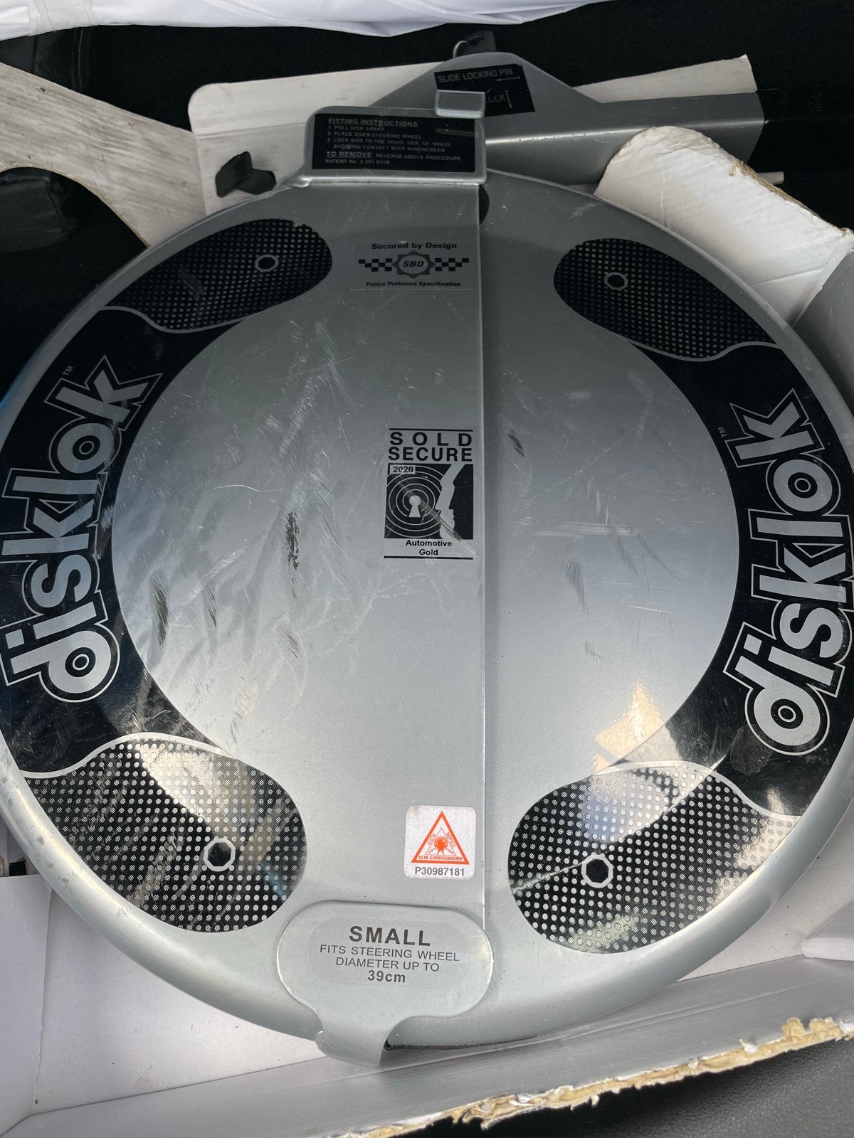 Defa Stuurslot Disk-lock 35-39 cm - Staal, Ophalen, Gebruikt