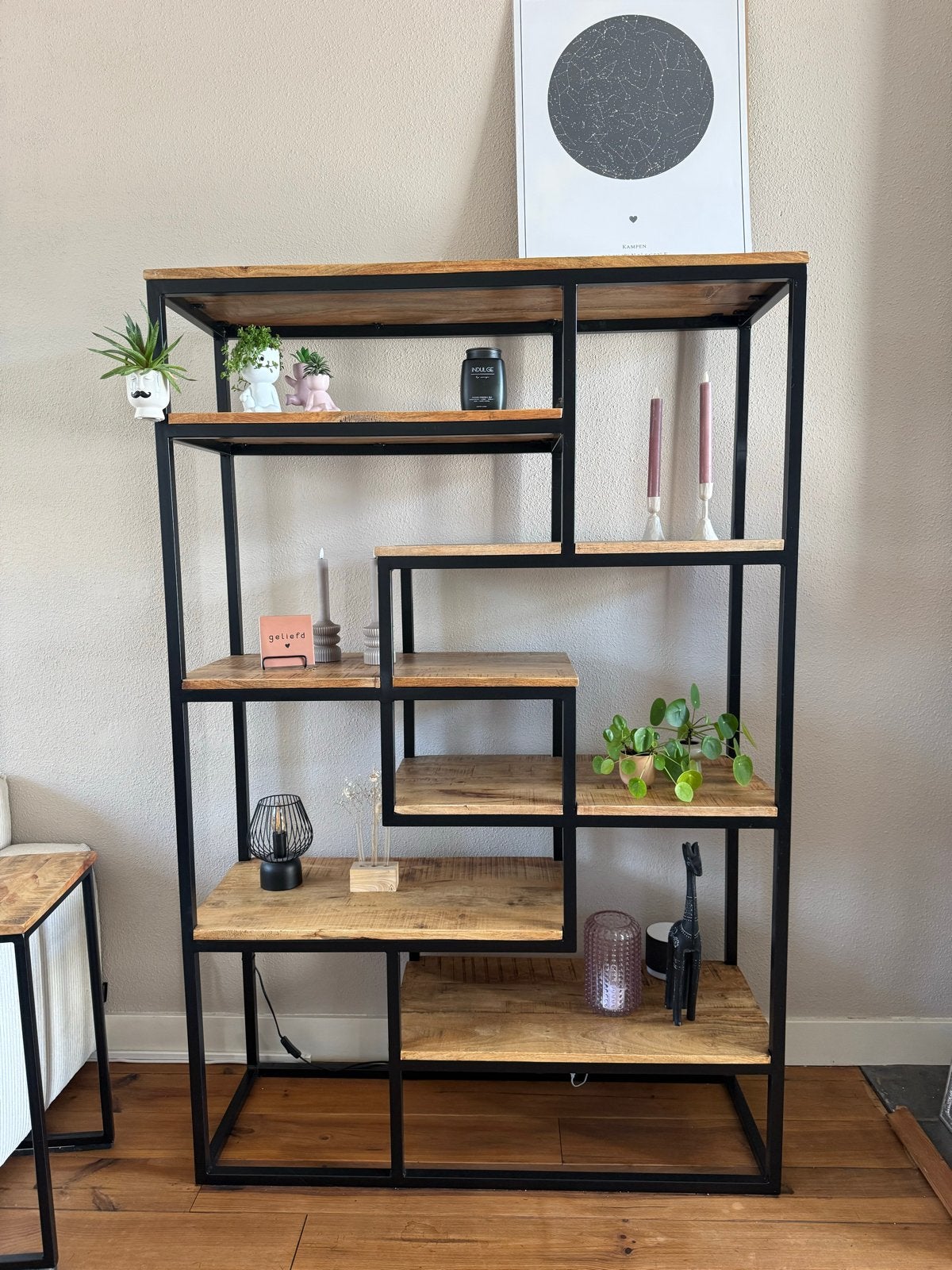 Industriële wandkast, Ophalen, Met plank(en), Zo goed als nieuw, Minder dan 150 cm