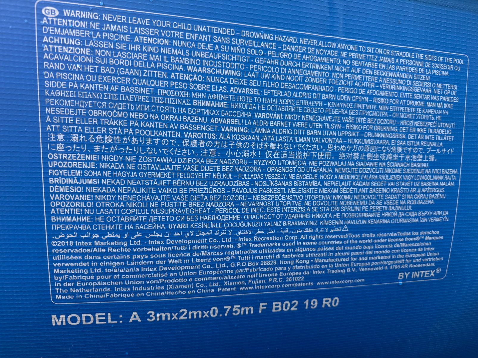 Zwembad doek, Ophalen, Gebruikt, Minder dan 80 cm, Opzetzwembad