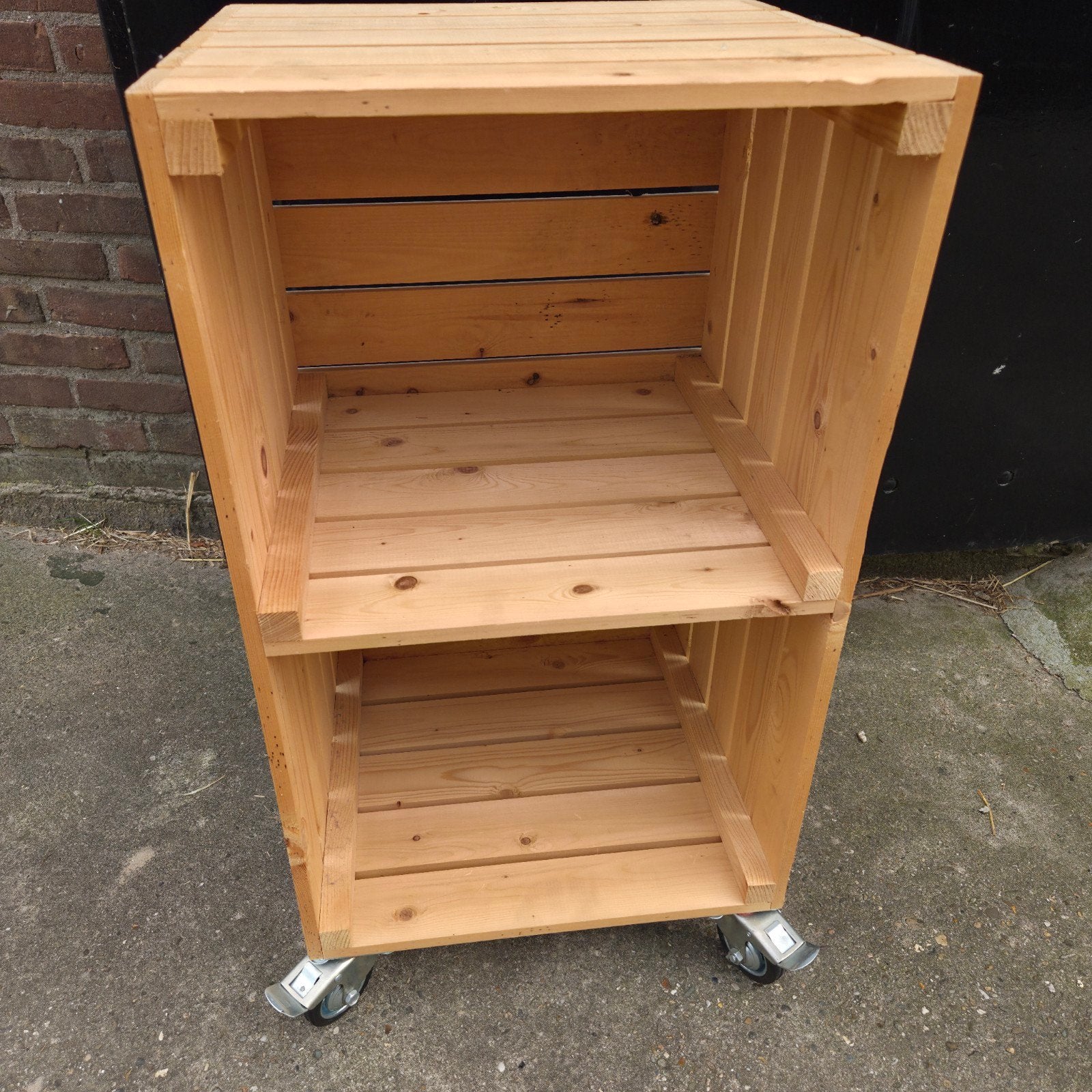 Fruitkist Houten kist op wielen Opbergkist decoratie, Ophalen, Minder dan 50 cm, 50 tot 100 cm, Nieuw