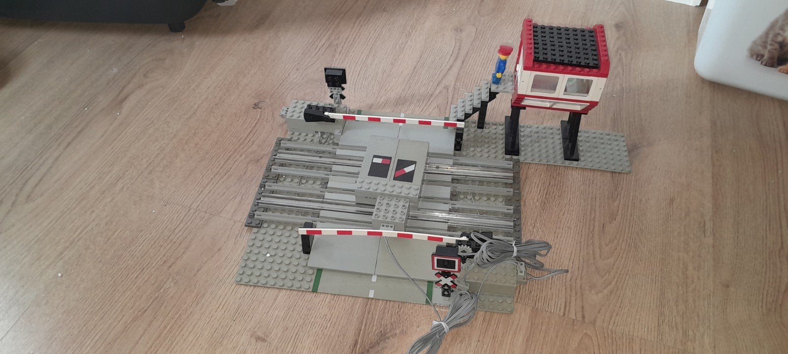 lego trein overgang 7866 12v netjes 100% compleet getest, Gebruikt, Overige thema's, Lego, Compleet
