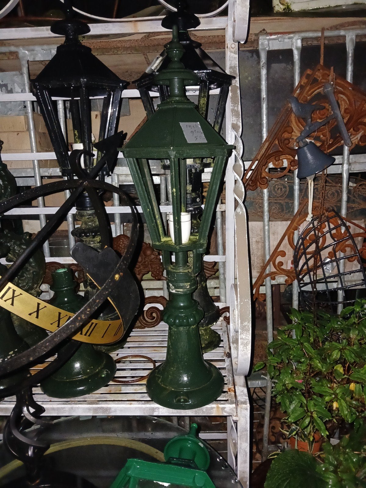 Terraslantaarn op sokkel antiek model Tuinverlichting, Antiek en Kunst, Ophalen
