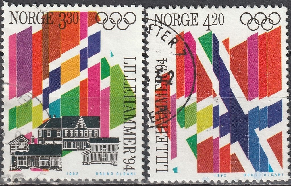 Noorwegen Michel nr. 1105-1106 Gebruikt
