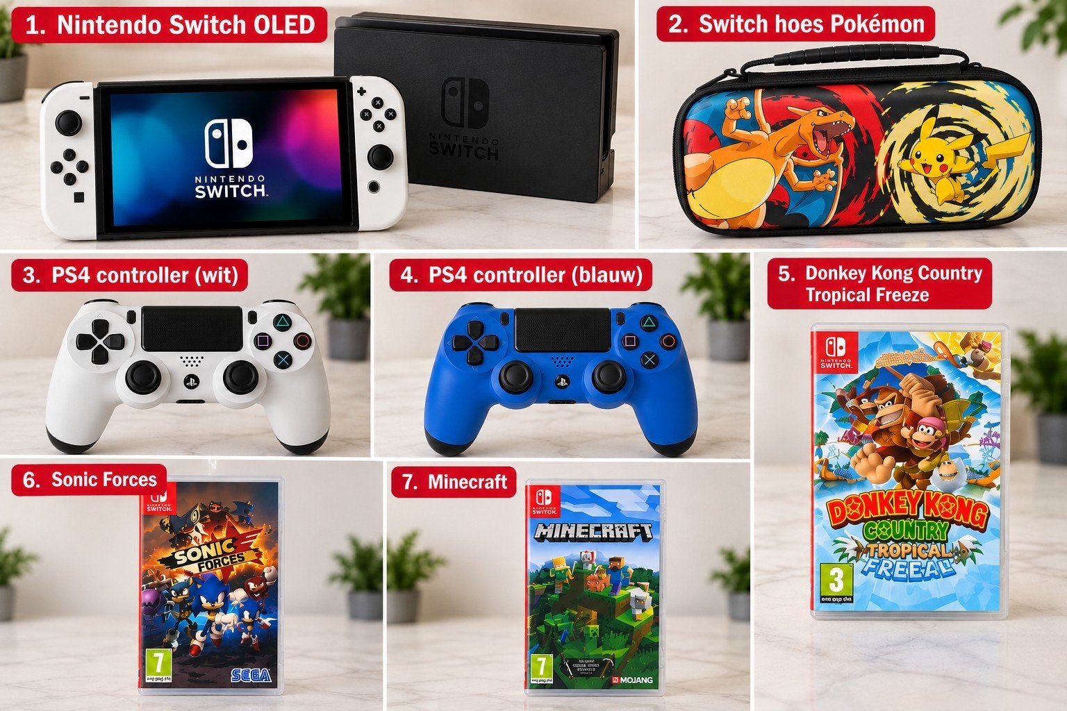 Nintendo Switch OLED complete set, Ophalen of Verzenden, Zo goed als nieuw, Met 2 controllers, Switch OLED