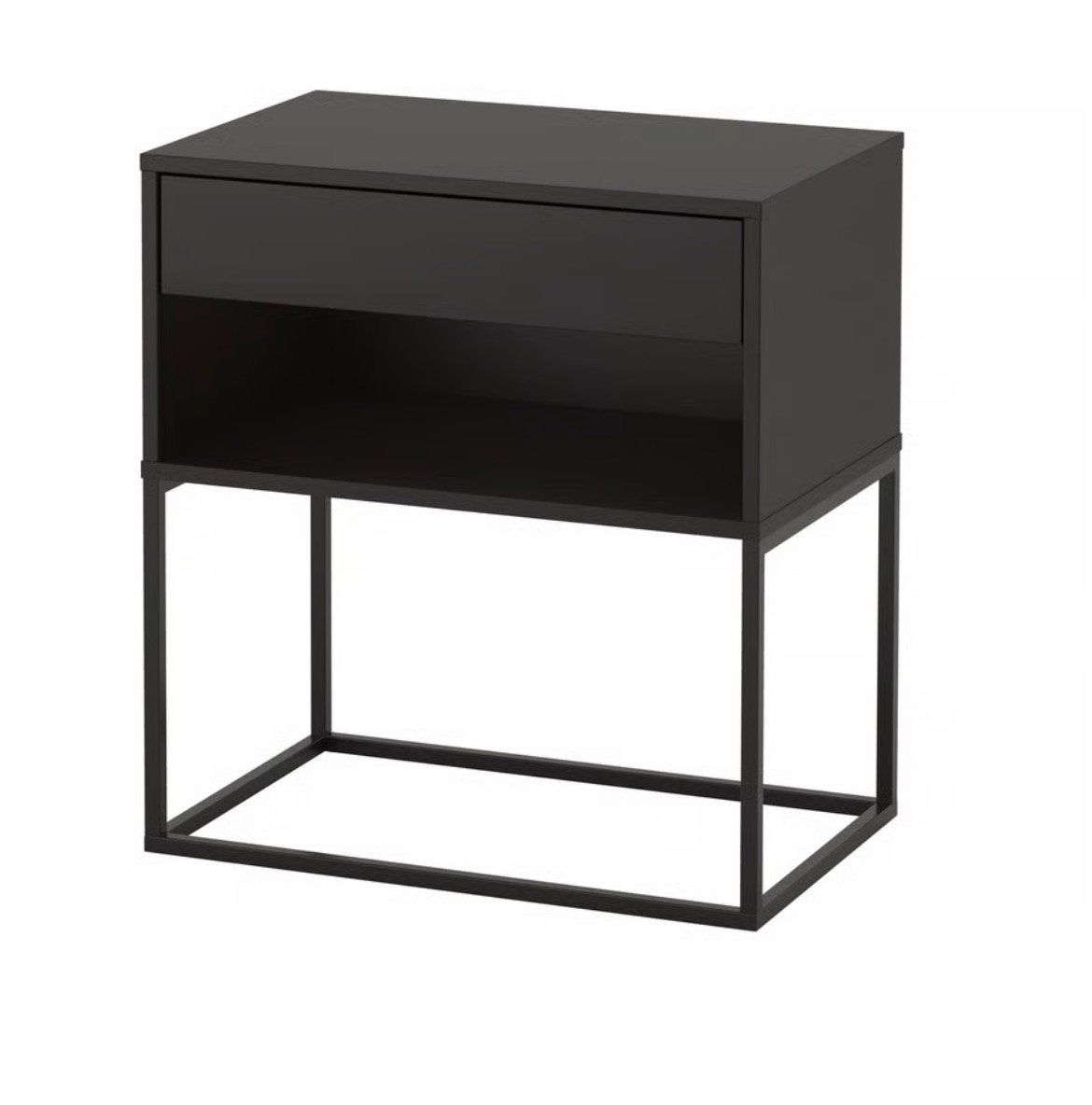 Ikea Vikhammer nachtkastje zwart kastje  60x39cm bxd, Ophalen, Overige materialen, Nieuw, 55 tot 70 cm