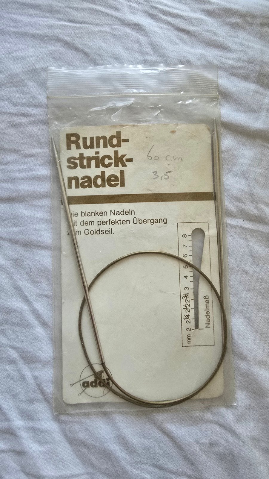 Addi Rondbreinaald 60cm - Maat 3,5, Hobby en Vrije tijd, Breien en Haken, Ophalen of Verzenden, Zo goed als nieuw, Breien, Naald