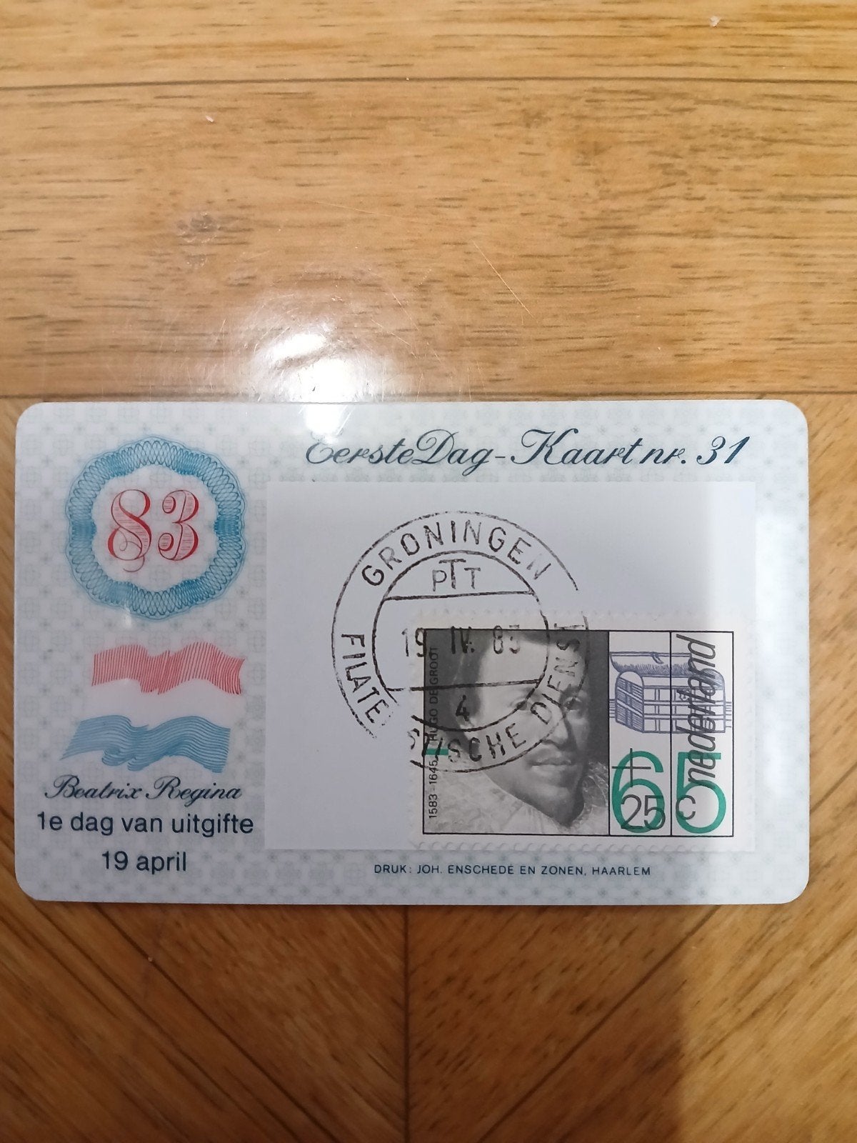 Eerstedagkaart nr. 31 Beatrix Regina 1e dag uitgifte 1983, Ophalen of Verzenden