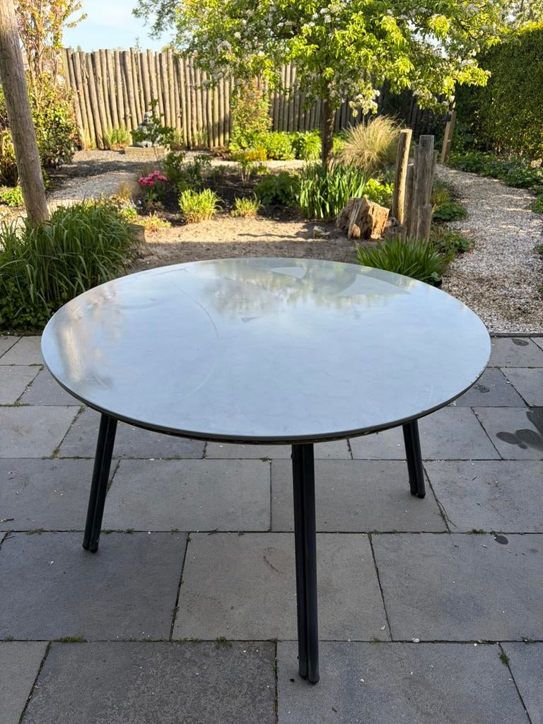 Tuineettafel 120cm, Tuin en Terras, Tuintafels, Ophalen of Verzenden, Zo goed als nieuw, Rond, Hout