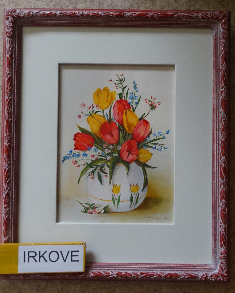 BLOEMEN VAAS SCHILDERIJ OP PANEEL * Gesigneerd *, Verzenden