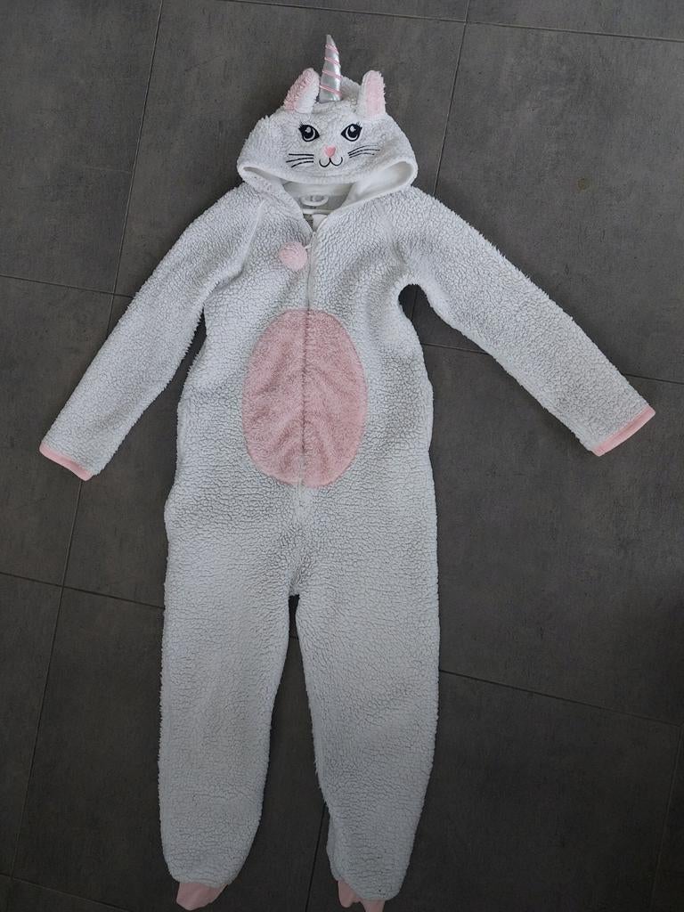 Wit/roze unicorn onesie maat S, Ophalen of Verzenden, Zo goed als nieuw, Carnaval