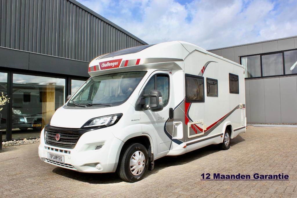 Challenger Genesis 288EB(Queensbed + Hefbed), Caravans en Kamperen, Campers, Ringverwarming, Fiat, 7 tot 8 meter, Bedrijf