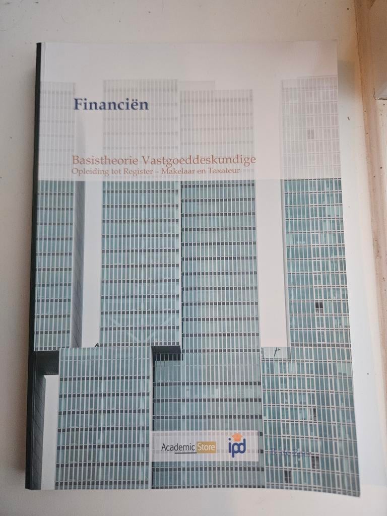 Financiën - Basistheorie Vastgoedkundige (IPD), Boeken, Zo goed als nieuw, IPD/Academic Store, Gamma, HBO