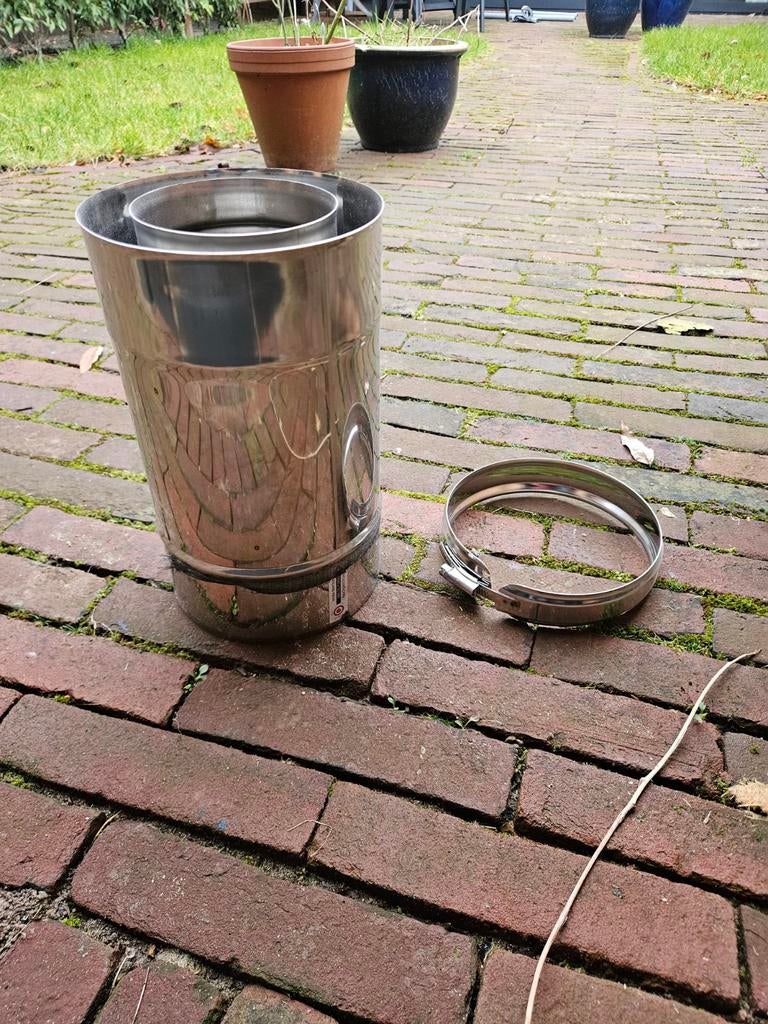 Verlengstuk kachel concentrisch 150/100, Ophalen, Nieuw, Rvs, Minder dan 2 meter