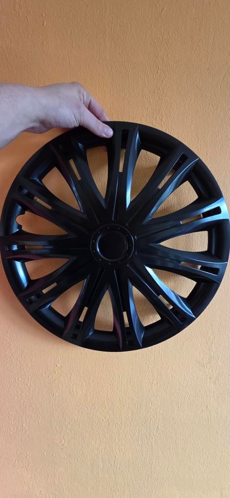 4x Zwarte wieldop 15 inch - Versaco Spark, Auto diversen, Wieldoppen, Ophalen, Nieuw