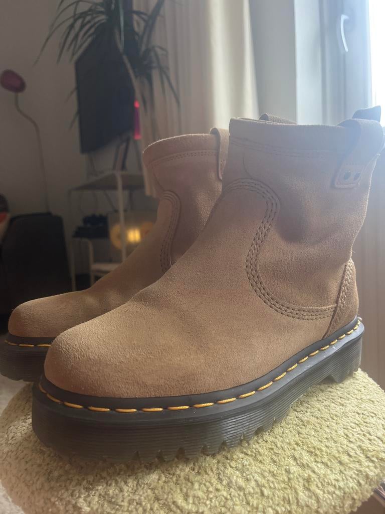 Dr. Martens Biker Boots - Maat 37, Ophalen of Verzenden, Zo goed als nieuw, Bruin, Lage of Enkellaarzen