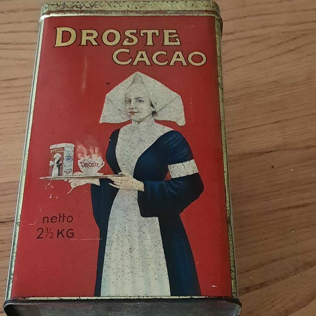 zeldzaam groot vintage Droste Cacao blik 2,5 kg, Ophalen of Verzenden, Gebruikt, Overige, Droste