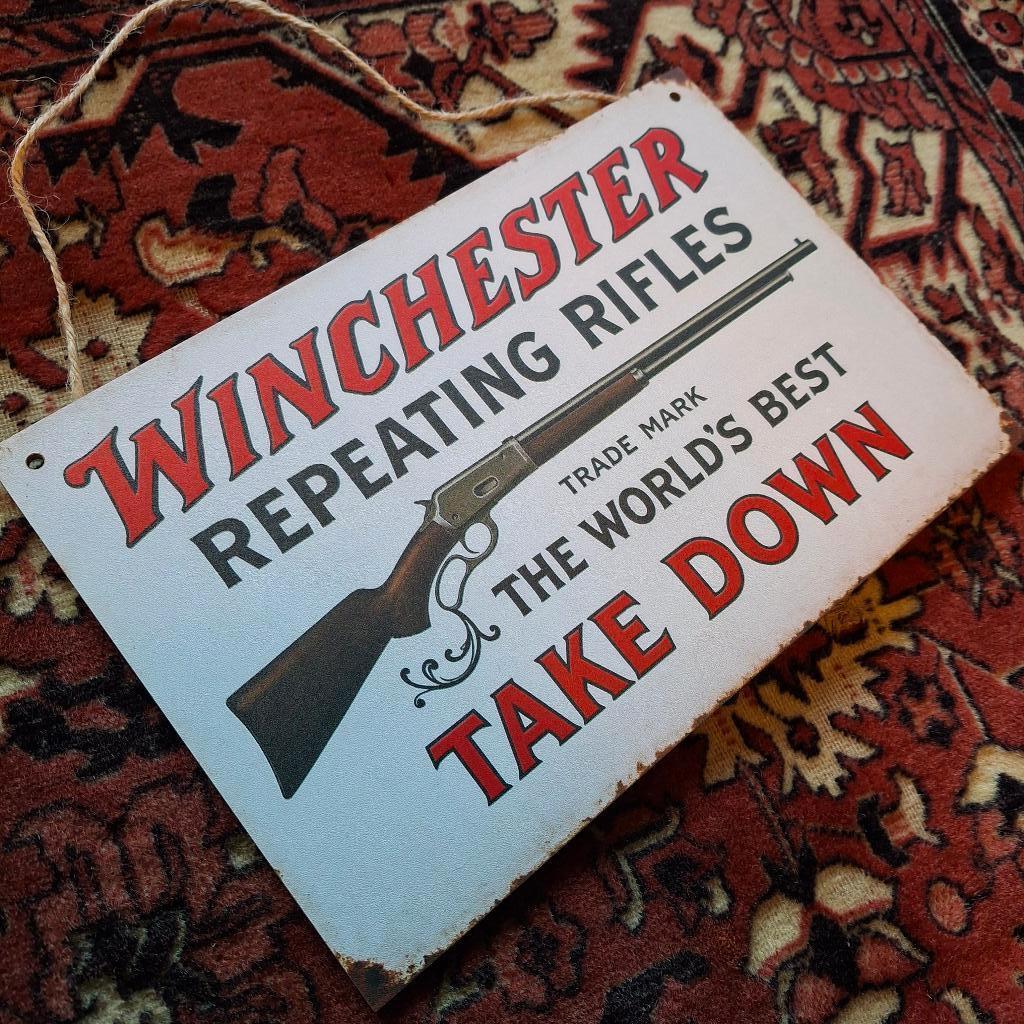 Winchester Rifles Houten plaat, Verzamelen, Ophalen of Verzenden, Nieuw, Reclamebord