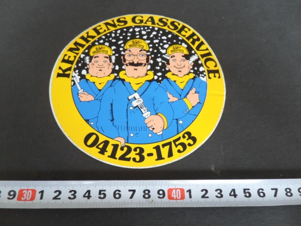sticker Berghem Kempens Gasservice 04123-1753, Ophalen, Zo goed als nieuw