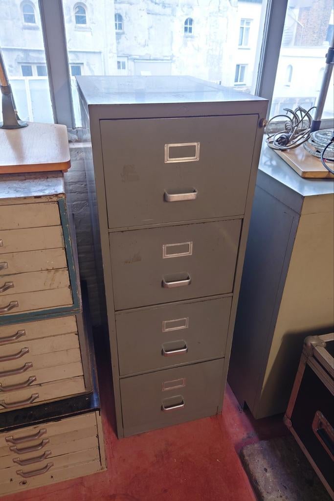 Vintage archiefkast van Blerk, Ophalen, Minder dan 50 cm, Gebruikt, 100 tot 150 cm
