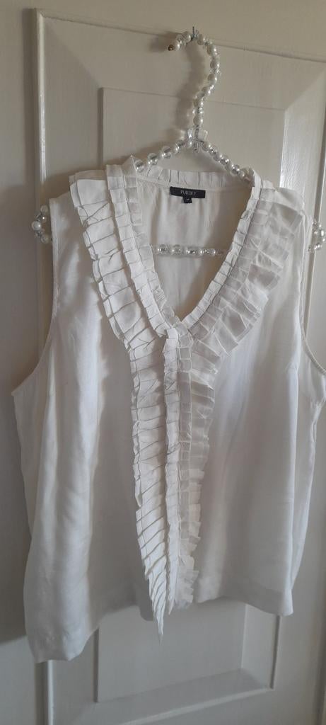 Purdey mooie mouwloze top in maat XL/ 44, Verzenden, Wit, Maat 42/44 (L), Zo goed als nieuw