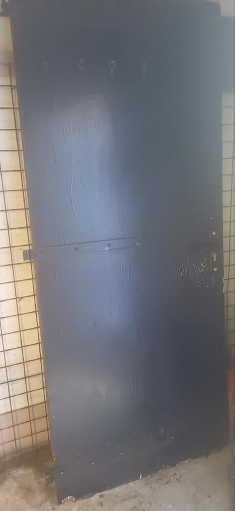 Houten poortdeur, 85 cm breed, Gebruikt, 80 tot 100 cm, Binnendeur, Ophalen of Verzenden