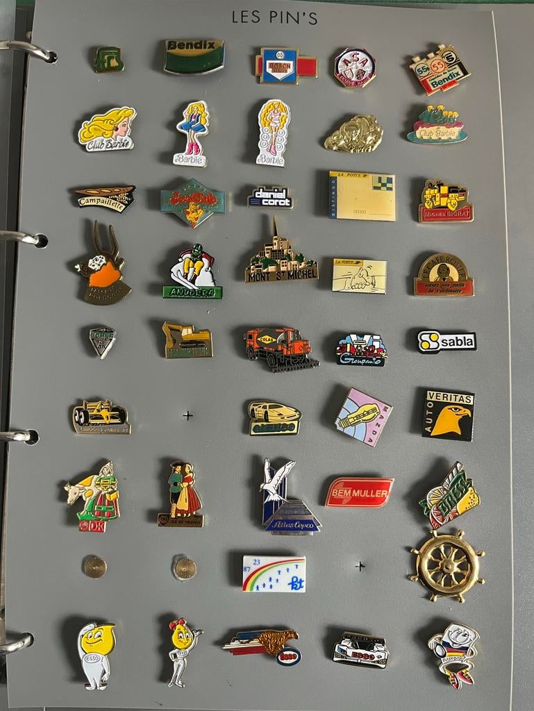 map met vintage pins speldjes buttons, Verzamelen, Speldjes, Pins en Buttons, Ophalen of Verzenden, Gebruikt, Overige onderwerpen