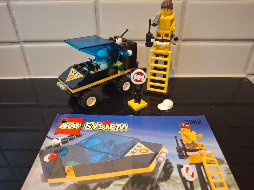 Lego vintage nr 2962 Town, Res-Q Lifeguard incl boekje, Ophalen of Verzenden, Gebruikt, Complete set, Lego