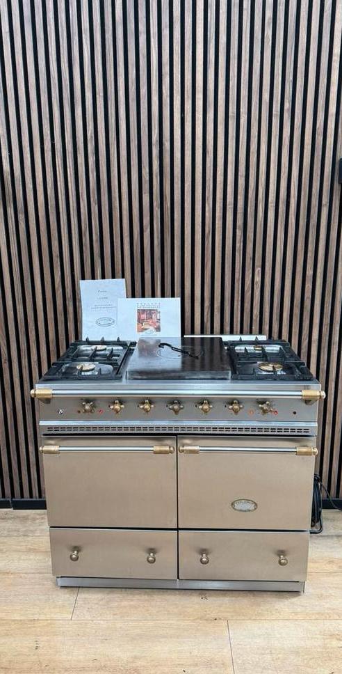 Mooie Rvs messing Lacanche Fornuis 100 cm (Gratis bezorgen), 5258sh, Ophalen of Verzenden, Zo goed als nieuw, Energieklasse A of zuiniger