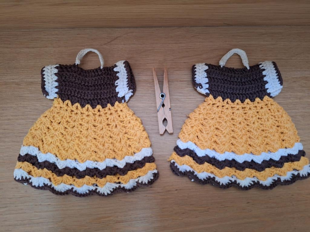 Vintage pannenlap. 2 x. Heel schattig!, Ophalen of Verzenden, Zo goed als nieuw, Overige typen