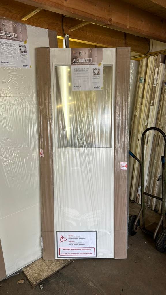 Verschillende Opdekdeuren 83x211.5 cm blank glas nr 340, Ophalen, 80 tot 100 cm, Binnendeur, Nieuw