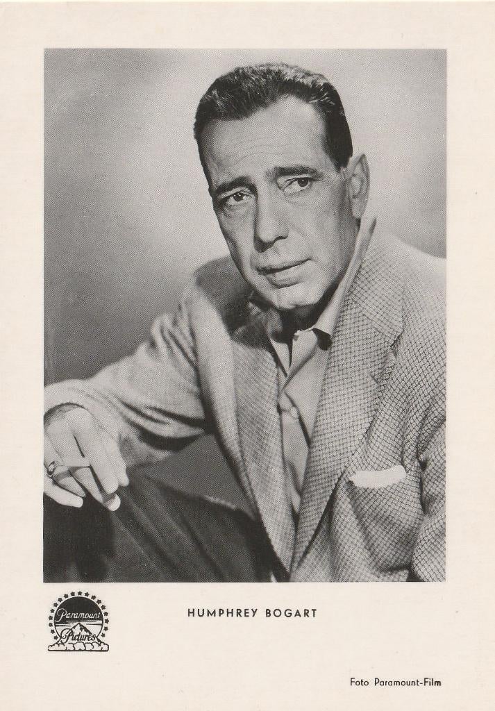 Kaart Humphrey Bogart, Verzenden, 1960 tot 1980, Ongelopen, Sterren en Beroemdheden