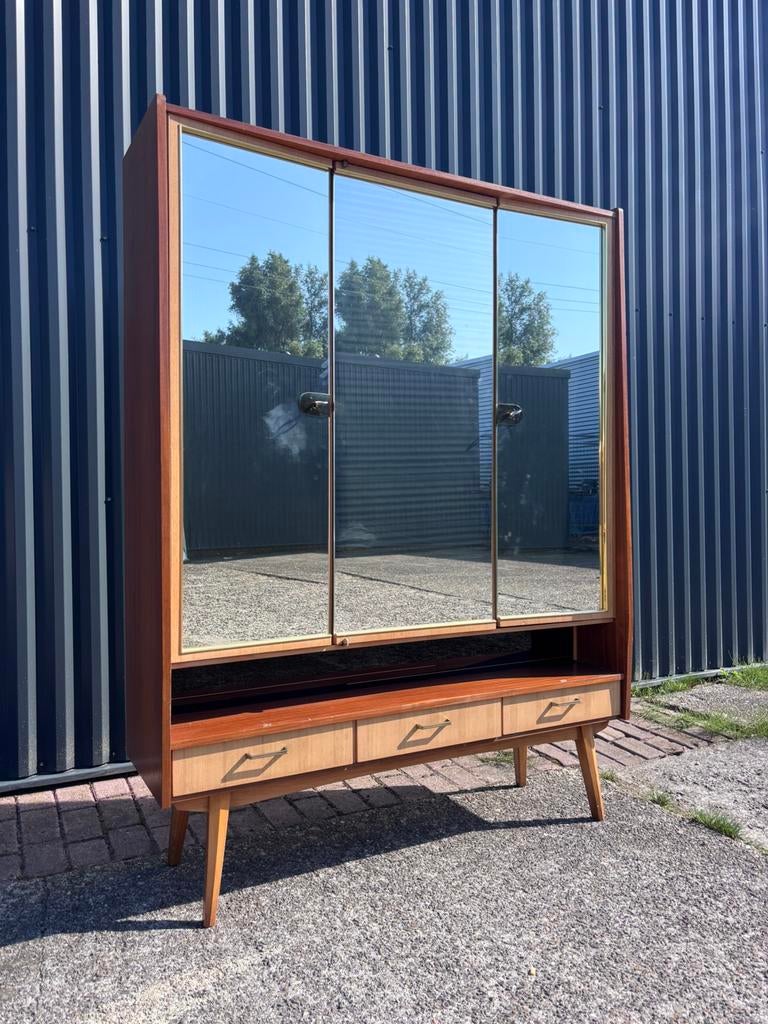 Vintage kast spiegelkast, Ophalen, Gebruikt, X, Minder dan 100 cm