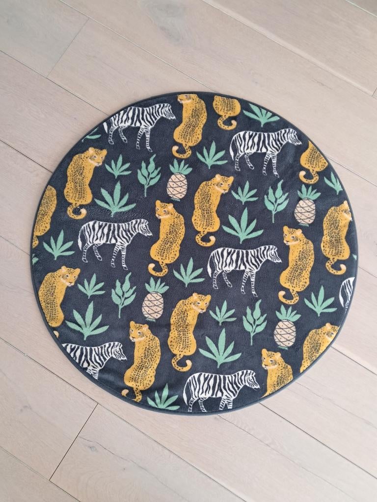 Jungle Vloerkleed - 80cm, 50 tot 100 cm, Rond, Nieuw, Groen