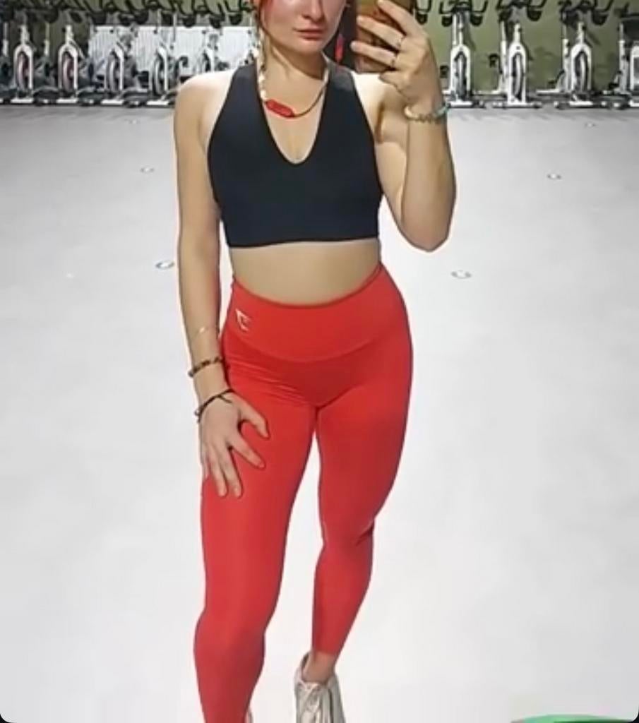 Gymshark Sport Legging, Maat 38/40 (M), Ophalen of Verzenden, Rood, Fitness of Aerobics