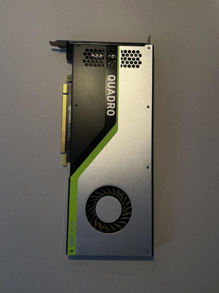 NVIDIA QUADRO RTX 4000 videokaart, Ophalen, PCI-Express 3, Gebruikt, GDDR6
