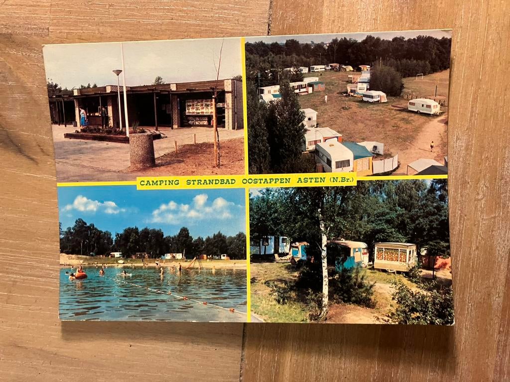 Ansichtkaart Asten, camping oostappen, Ophalen of Verzenden, 1960 tot 1980