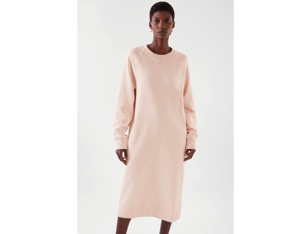COS sweatshirtjurk., Kleding | Dames, Jurken, Nieuw, Maat 38/40 (M), Roze, Onder de knie, Ophalen of Verzenden