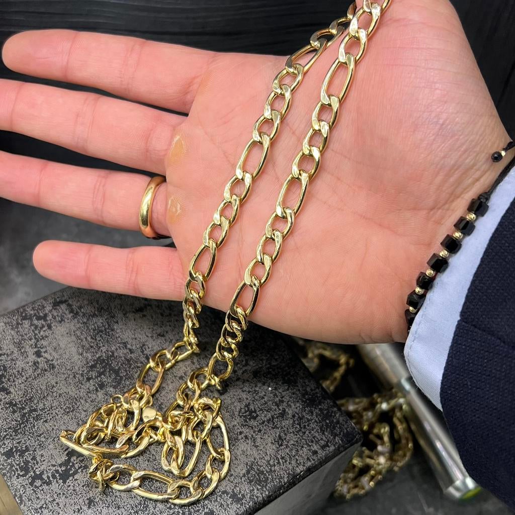 14k gouden ketting figaro schakel 23 gram, Ophalen of Verzenden, Zo goed als nieuw, Goud