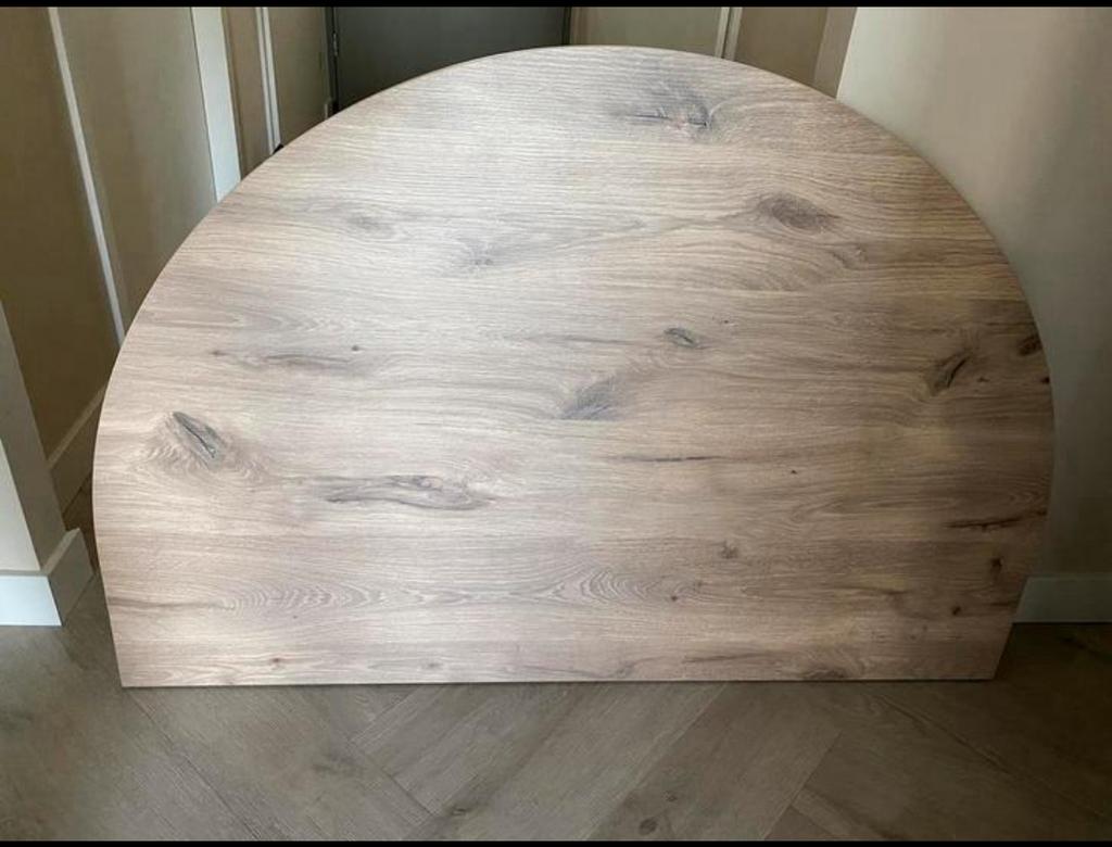 Bieden! Schüller Bartafelblad/keukenwerkblad, half rond, Ophalen, Zo goed als nieuw, Rond, 100 tot 150 cm