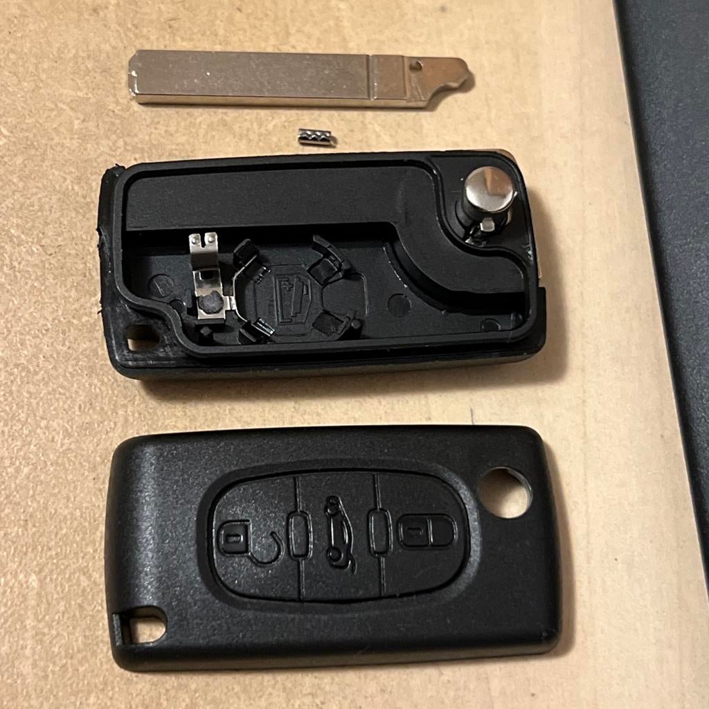 Citroen Peugeot key fob klapsleutelbehuizing CE0536 3knoppen, Ophalen of Verzenden, Nieuw