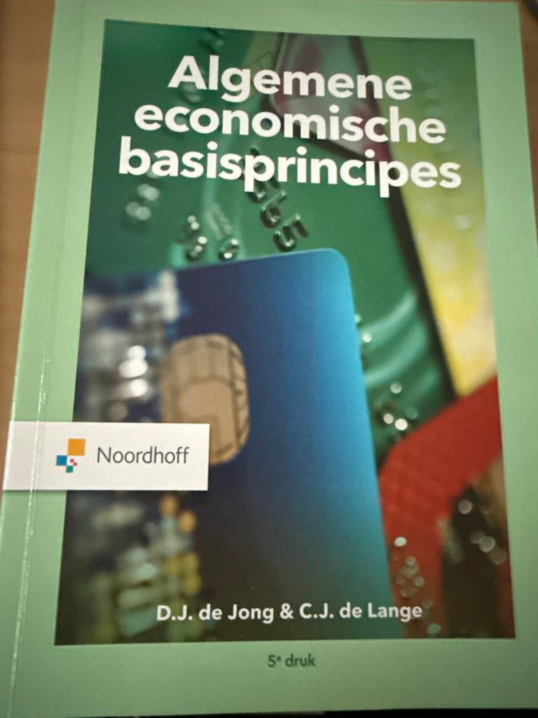 Algemene Economische Basisprincipes - D.J. de Jong, Boeken, Studieboeken en Cursussen, Ophalen of Verzenden, Beta, Zo goed als nieuw