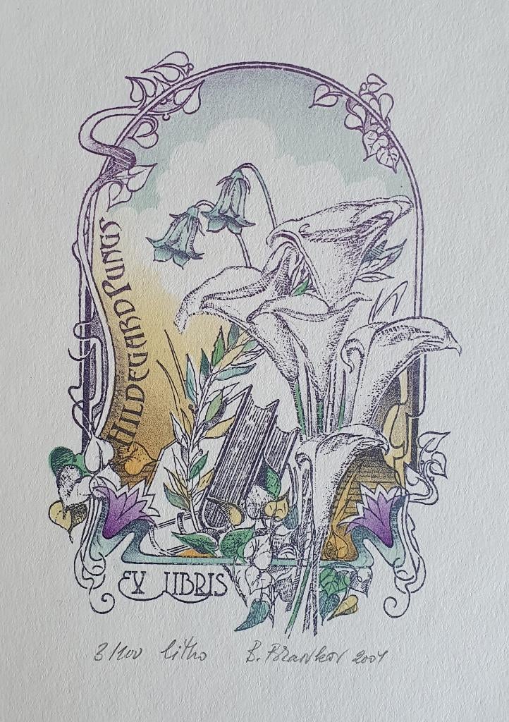 Exlibris B. Brankov, Alpenbloemen en boeken, Verzenden