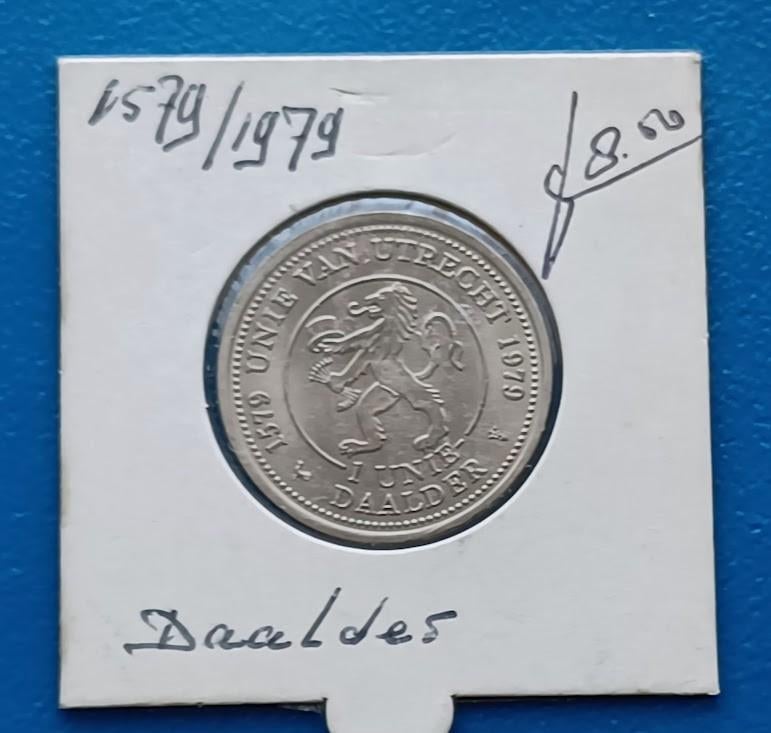 1 Unie Daalder 1979 - Unie van Utrecht, Postzegels en Munten, Penningen en Medailles, Ophalen of Verzenden, Overige materialen