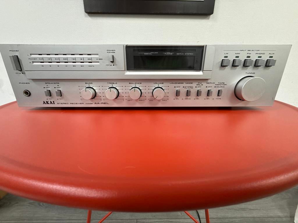 Vintage AKAI AA-R21L Stereo Receiver, Overige merken, Gebruikt, Ophalen of Verzenden, 120 watt of meer