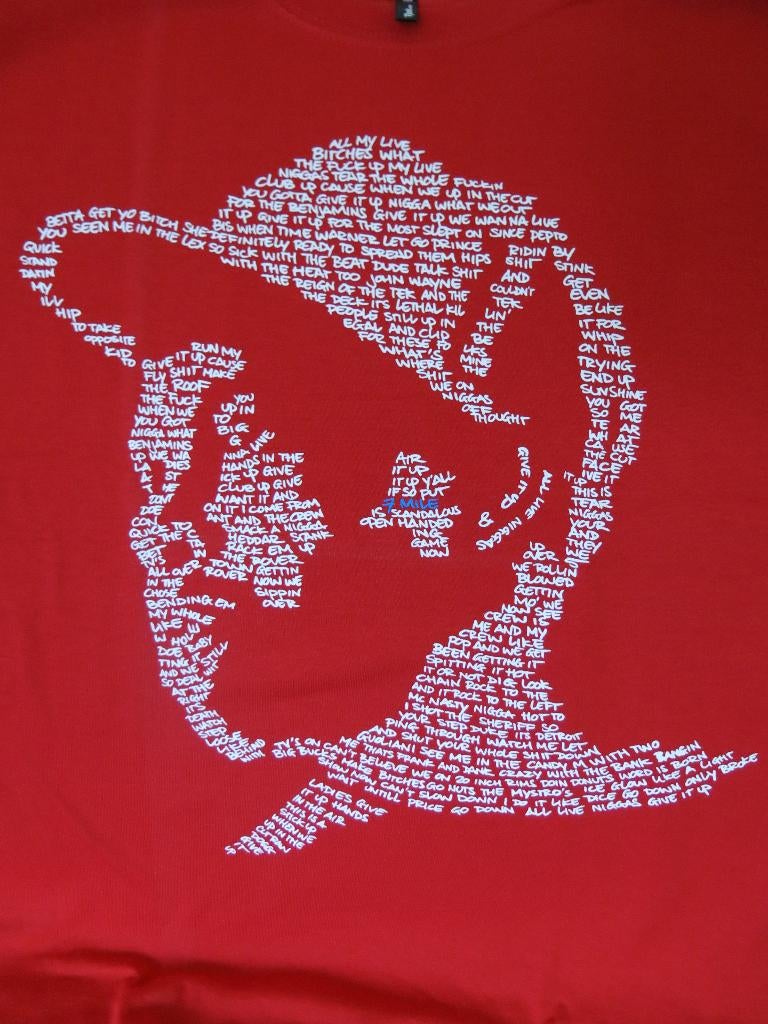 T-shirt: J DILLA tribute "GIVE IT UP" lyrics (Nieuw), Ophalen of Verzenden, Nieuw, Rood, Tjunk