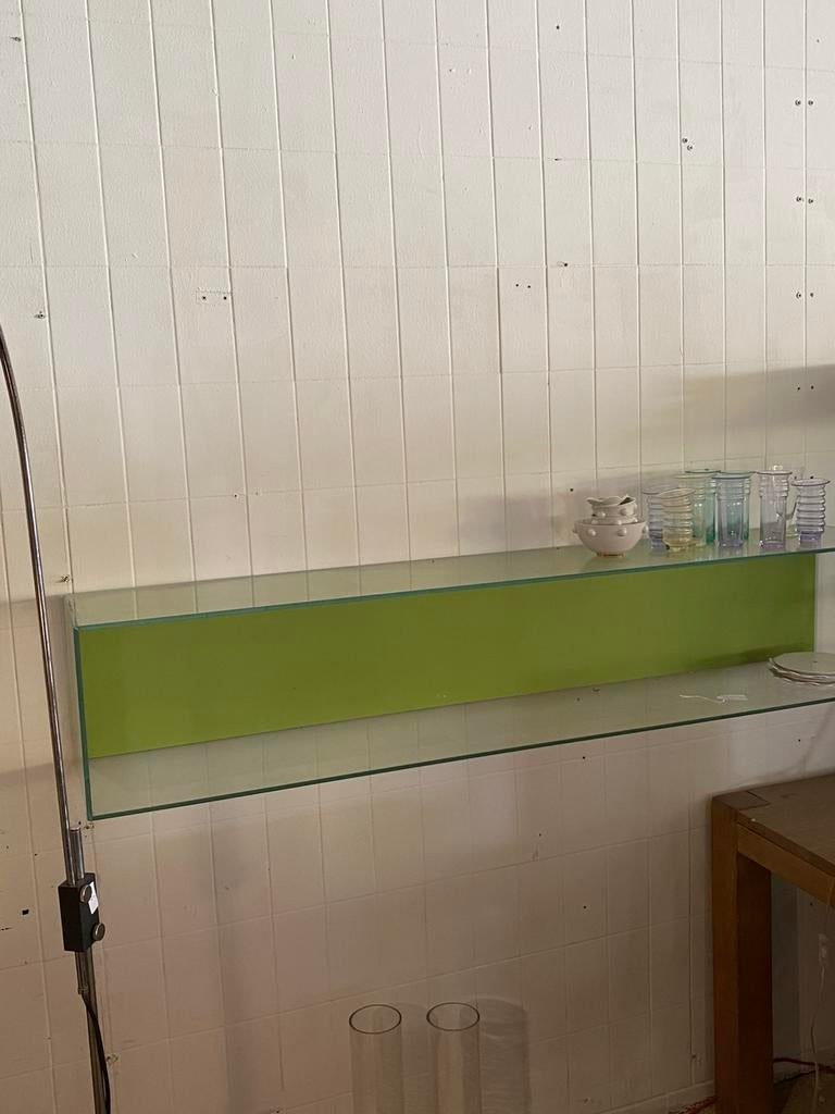 Porro glazen wandkast / Vitrinekast, Ophalen, 100 tot 150 cm, 100 tot 150 cm, Modern