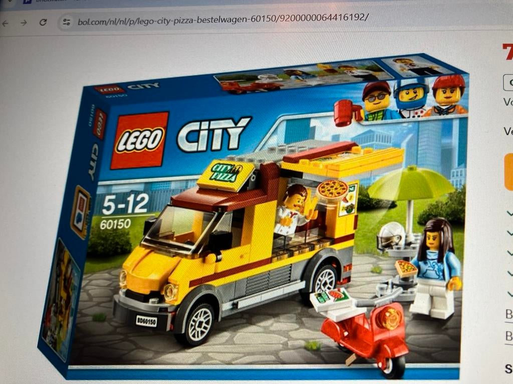 Lego 60150 pizza bezorger bus, Ophalen of Verzenden, Zo goed als nieuw