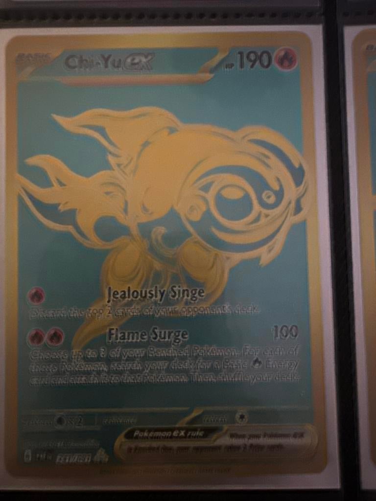 Chi-Yu ex - Zeldzame Pokémonkaart, Ophalen of Verzenden, Zo goed als nieuw, Losse kaart, Foil