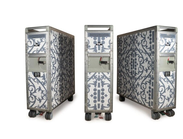 Originele KLM Full Size Vliegtuigtrolley – Marcel Wanders Ed, Verzamelen, Ophalen of Verzenden, Gebruikt